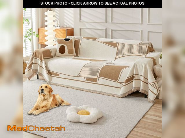 Lot 74-12701470 - HAOMAIJIA Non Slip Couch Cover - Washable Sofa Covers for 2 Cushion Sectional Couch, Dog &amp; Pet F...
