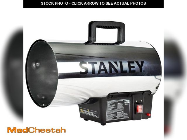 Lot 74-13693513 - Stanley 60,000 BTU Forced Air Propane Outdoor Space Heater with Push-Button Ignition - UNUSED
