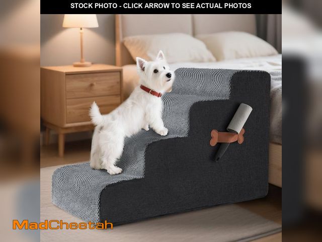 Lot 74-12514942 - (SEE OUR PHOTOS FOR COLOR) YUWENUS Pet Stairs 4-Step Dog Ramp for Beds Or Couches, Non-Slip 20" Dog ...