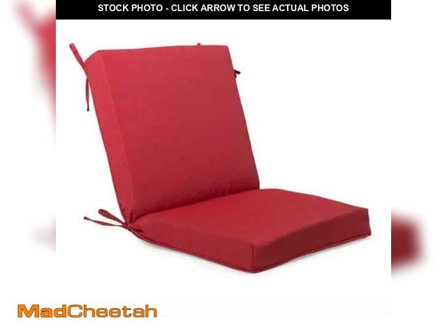 Lot 74-14242961 - *DIRTY* Hampton Bay 20 in. x 17 in. CushionGuard One Piece Outdoor Midback Dining Chair Cushion in C...