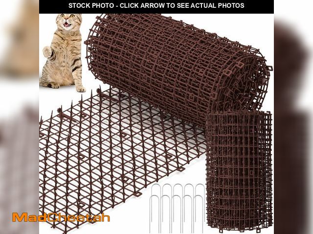 Lot 74-14064337 - Sanwuta 2 Pcs 26.3 ft Cat Spike Mat Outdoor Cat Deterrent Mat with Spikes Prickle Strips Indoor Dog ...