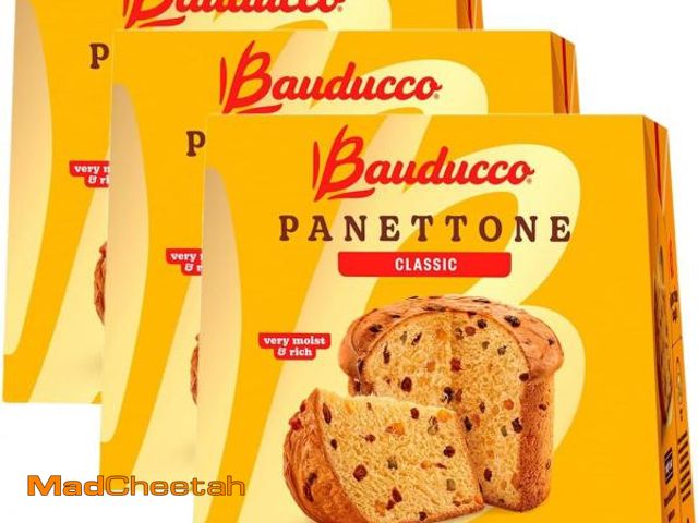 Lot 74-12352081 - Bauducco Classic Panettone, 24.0 oz (Pack of 3) - Soft and Moist Holiday Cake with Candied Fruit and...