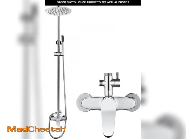 Lot 74-12127101 - AmazonBasics Outdoor Shower Fixtures - Total Complete Shower Kit, Chrome Finish with SS304 Handheld ...