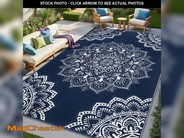 Lot 74-13814992 - Findosom 9'x12' Outdoor Rug Large Patios Rug RV Outdoor Rug Waterproof Foldable Portable Camping Rug...