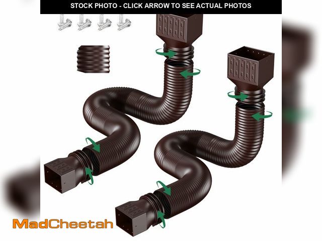 Lot 74-14376882 - 2 Pack Rain Gutter Downspout Extensions, Upgraded Flexible Drain Down Spout Extender for Rain Water ...