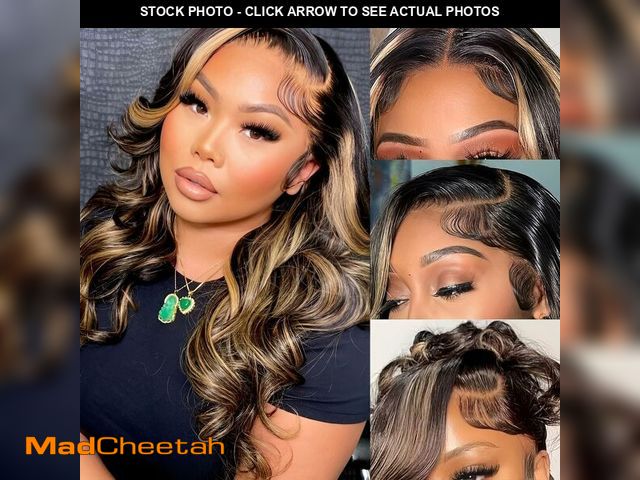 Lot 74-12601065 - Bob Wig Human Hair 13x6 Balayage Highlight Body Wave HD Lace Front Wigs Human Hair Pre Plucked 200% ...