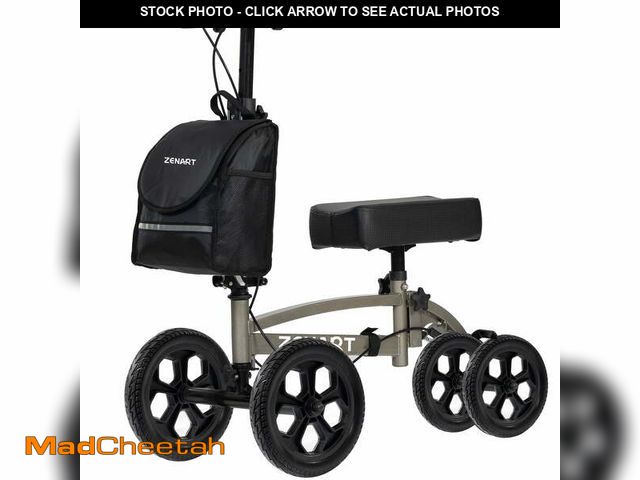 Lot 74-12831774 - (SOME DAMAGE) ZENART All-terrain Knee Scooter Foldable Walker for Foot Injuries Adult Crutch Alterna...