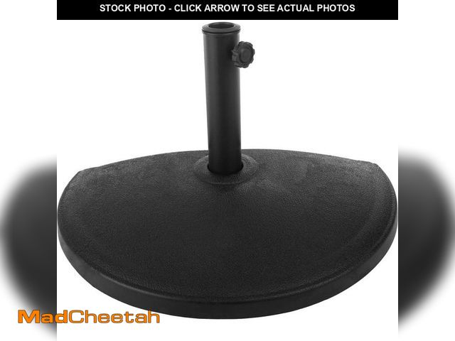 Lot 74-14243058 - Pure Garden 32 lbs. Half Umbrella Base in Black - UNUSED