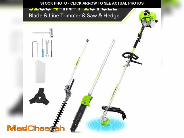 Lot 74-14260675 - Steelite 52cc 4 in 1 Gas Powered Weed Wacker, 2-Stroke Multi-Functional Grass String Trimmer with He...