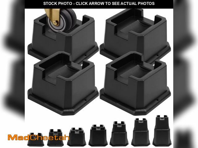 Lot 74-12714647 - MCXYEM Adjustable Bed Furniture Risers Elevation in Heights Heavy Duty Risers for Both Posts and Whe...
