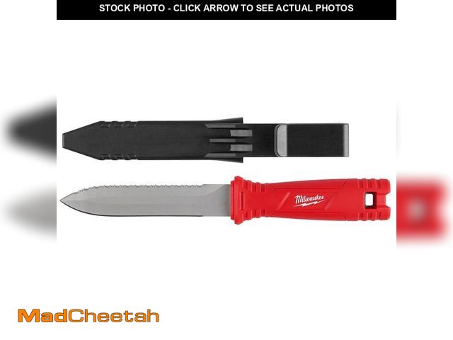 Lot 74-13053619 - Milwaukee Duct Knife with 5.5 in. Blade and Sheath - UNUSED