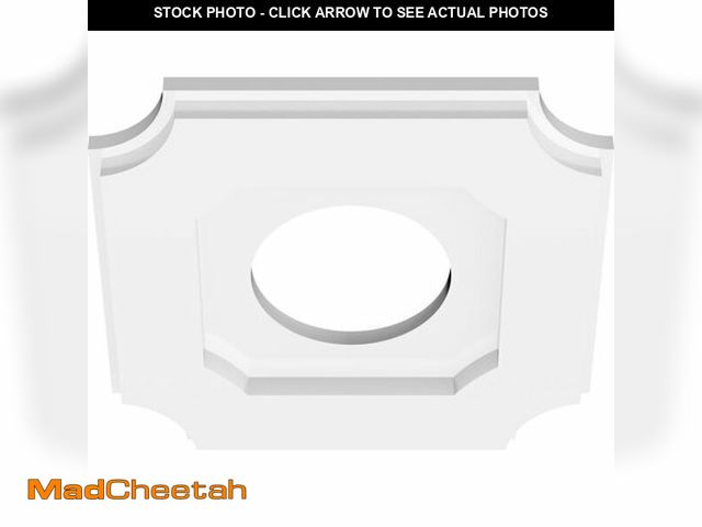 Lot 74-11217782 - Ekena Millwork Locke Architectural Grade PVC Contemporary Ceiling Medallion FRUL8121 Size: 1" H x 10...