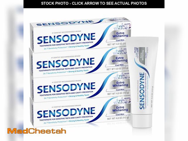 Lot 74-14213335 - Sensodyne Extra Whitening Sensitive Teeth and Cavity Prevention Whitening Toothpaste,  Exclusive, Co...