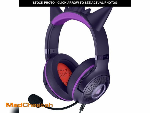 Lot 74-12705138 - Razer Kraken Kitty V2 USB Wired Headset: Gengar Spikes - Stream Reactive Lighting - HyperClear Cardi...