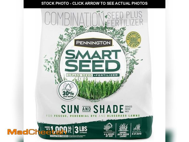Lot 74-13040652 - Pennington Smart Seed Sun and Shade Grass Mix 3 lb (Pack of 8) - UNUSED
