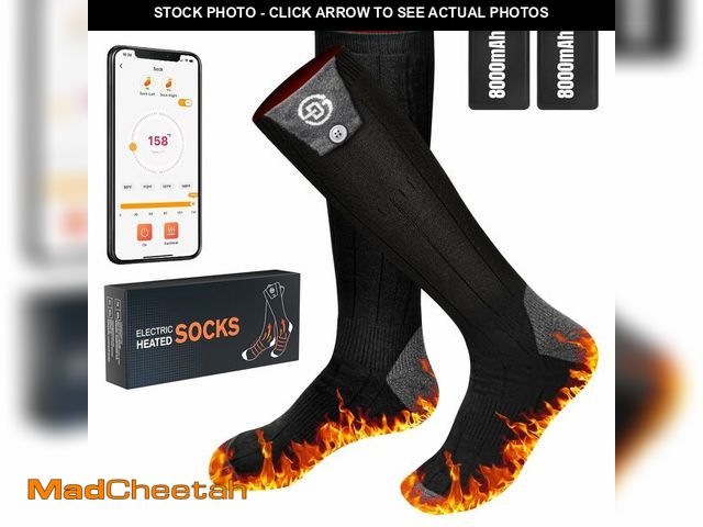 Lot 74-13543809 - Heated Socks for Men Women, 8000mAh Rechargeable Battery Electric Heating Socks with APP Control Was...