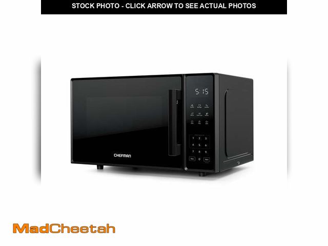 Lot 74-14289652 - Chefman Countertop Microwave Oven 1.1 Cu. Ft., 1000 Watts with 6 Presets and 10 Power Levels - Black...