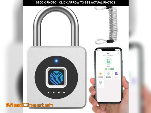 Lot 74-12306048 - eLinkSmart Fingerprint Gym Locker Lock, Keyless Biometric Padlock, Weatherproof Electronic Digital S...