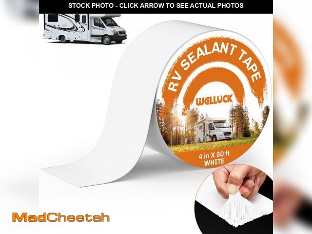 Lot 74-12444272 - WELLUCK RV Roof Tape Sealant Roofing Tape, 4 Inch X 50 Foot Natural White RV Tape for Roof Repair Ca...
