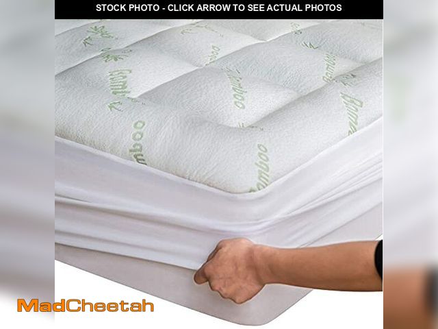 Lot 74-12332994 - Ultra Soft Twin Size Mattress Topper - Viscose Made from Bamboo Pillow Top Mattress Pad for Back Pai...