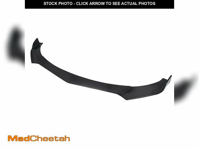 Lot 74-12760085 - ECOTRIC Black Universal Front Bumper Lip Chin Spoiler ABS Compatible with Audi,Ford,BMW,Honda,Chevro...