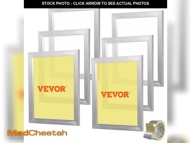Lot 74-13002571 - VEVOR Screen Printing Kit 6 Pieces Aluminum Silk Stencil Printing Frames 16 x 20 in. Silk Screen Pri...