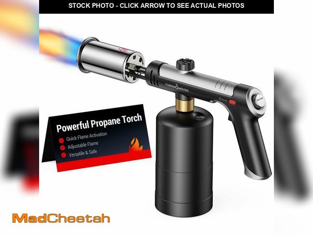 Lot 74-13955064 - ThermoMaven Propane Torch with One-Touch Max Fire, Cooking Blow Torch Gun with a Safety Lock, Charco...