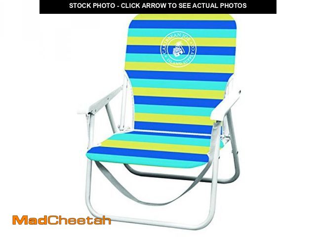 Lot 74-12053751 - Caribbean Joe Folding Beach Chair, 1 Position Lightweight and Portable Foldable Outdoor Camping Chai...