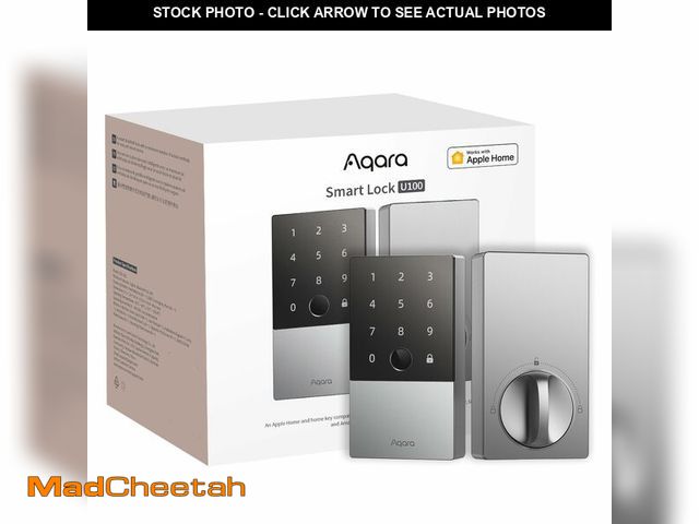 Lot 74-14056747 - Aqara Smart Lock U100, Fingerprint Keyless Entry Door Lock with Apple Home Key, Touchscreen Keypad, ...