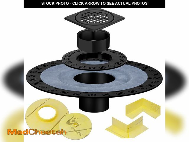 Lot 74-14152801 - Shower Drain Flange Kit Compatible with Schluter Systems kerdi Shower Drain, with Vertical ABS 2 Inc...