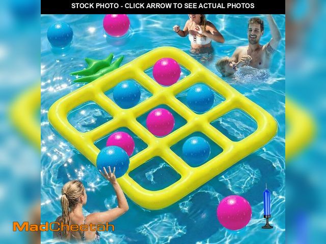 Lot 74-14209997 - Jasonwell Tic-Tac-Toe Pool Toys Games - Giant Floating Tic Tac Toe Game Float with 10 Balls Pineappl...