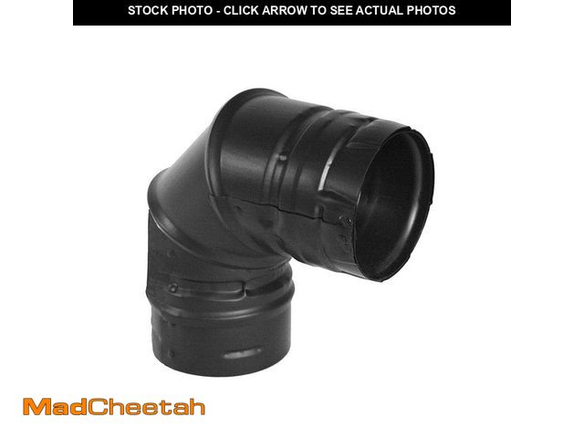 Lot 74-12836489 - *SCRATCHED* DuraVent PelletVent for Multi-Fuel 3in. Diameter 90ÃÂ° Elbow, Black *SCRATCHED*  - USED