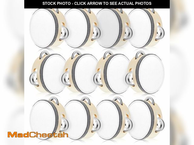 Lot 74-13951993 - Lukmaa 12 Pcs Tambourine Drum Bulk for Adults Hand Held Percussion Gift Operation Christmas Bulk Ite...