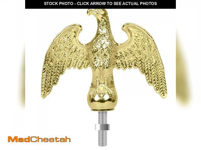 Lot 74-12118933 - NQ Gold Flag Pole Eagle Topper Ornament, Aluminum Alloy Eagle Finial for 20'/25'/30' Telescopic/Sect...
