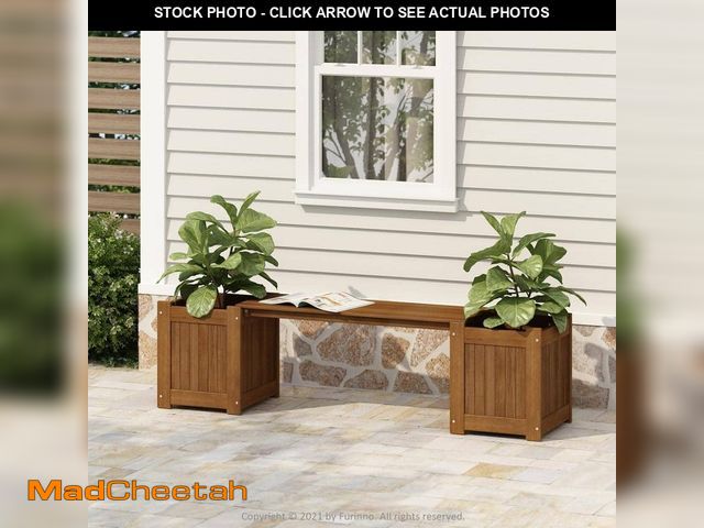 Lot 74-14392175 - Furinno Tioman Natural Hardwood Planter Box - UNUSED