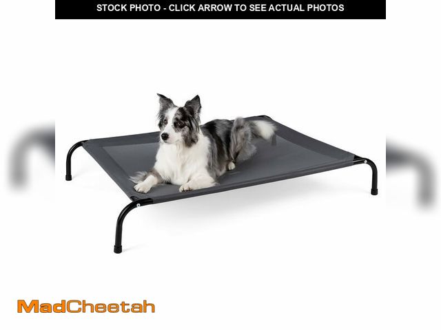 Lot 74-13548347 - SIEMOUR 50" Lx32 Wx8 H Cooling Elevated Dog Bed for Large Dogs with Non-Slip Floor Protectors &amp; ...