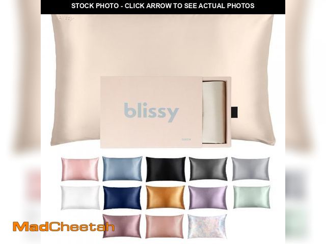 Lot 74-12048025 - Blissy Silk Pillowcase - 100% Pure Mulberry Silk - 22 Momme 6A High-Grade Fibers - Silk Pillow Cover...
