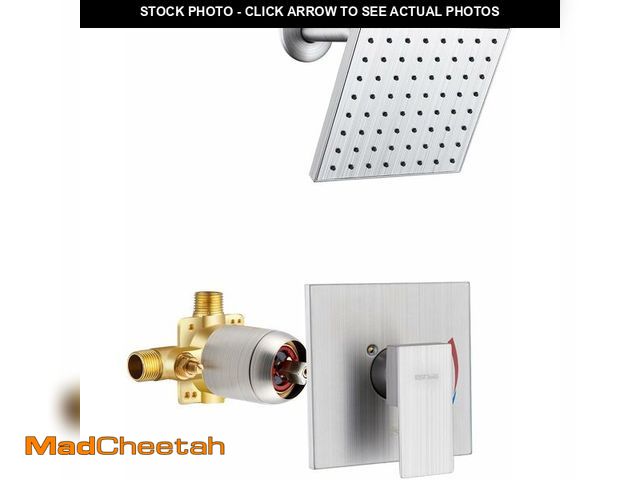 Lot 74-12700388 - Esnbia Shower Kit, Brushed Nickel Shower Faucet Set with 6-Inch Rain Shower Head, Single-Handle Show...