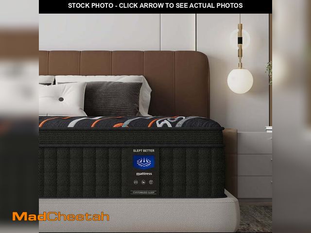 Lot 74-12799641 - MRH Queen 14 inch Euro Top Hybrid Mattress â Memory Foam Individually Pocketed Springs Medium Firm...