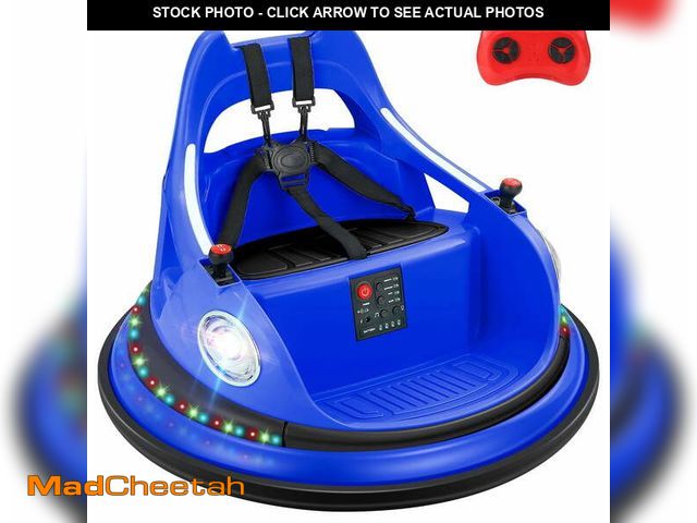 Lot 74-12679324 - 12V Bumper Car,Neche Ride On Toys for Toddlers,360Â° Spin Toddler Car with Remote,5 LED Lights,Blue ...