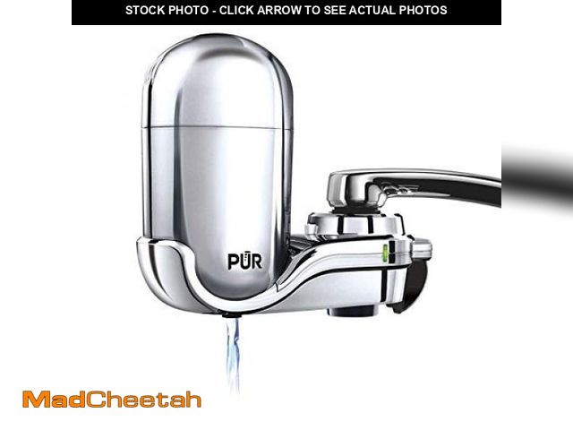 Lot 74-12396896 - PUR PLUS Vertical Faucet Mount Water Filtration System, Lead-Reducing Filter, Great-Tasting Water, E...