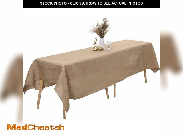 Lot 74-13041142 - ArtOFabric Natural Burlap Tablecloth 60 Inches X 108 Inches - UNUSED