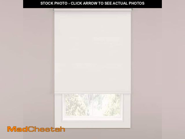 Lot 74-12552222 - Cut-to-Size Off White Cordless Light Filtering Fabric Roller Shade 37.25 in. W x 72 in. L - UNUSED