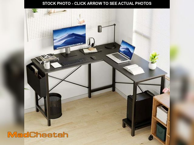 Lot 74-14071942 - EDX L Shaped Computer Desk Corner Desk, Gaming Table 50 inch PC Writing Study Desk for Home Office D...