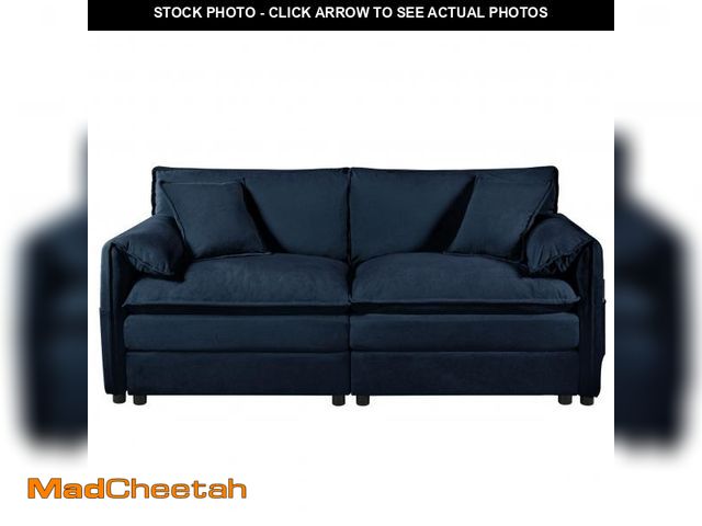 Lot 74-12541263 - Modern Oversized Chenille Loveseat Sofa With Deep Seat - UNUSED