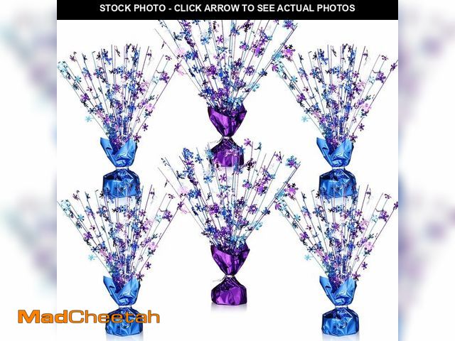 Lot 74-13713224 - Ceenna 6 Piece Winter Wonderland Decoration Snowflake Table Decorations Winter Metallic Gleam Foil S...