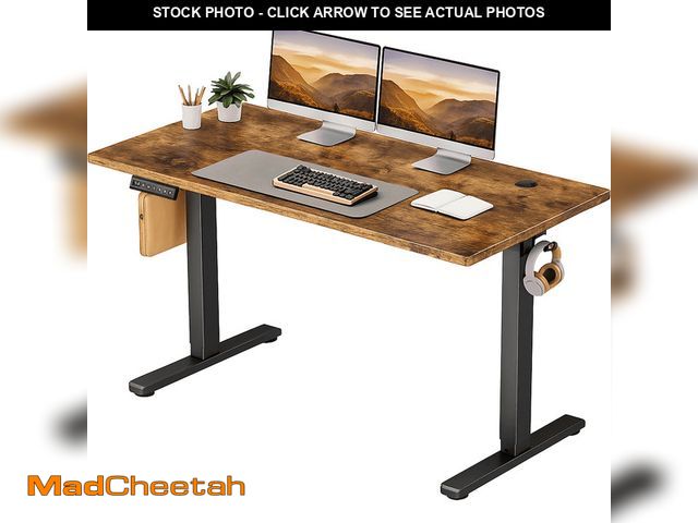 Lot 74-14603752 - CONCETTA Electric Standing Desk, 55''x24'' Height Adjustable Desk, Home Office Desk with Electric Li...