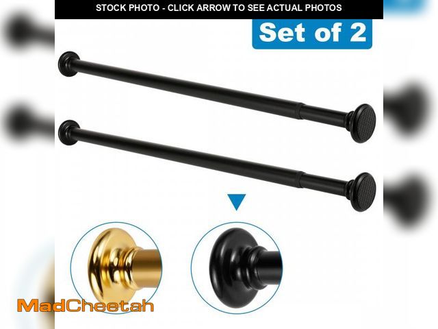 Lot 74-12487502 - BEAMNOVA 30"-49" Adjustable Tension Rods, 2Pcs Hanging No Drilling Cabinet Wardrobe Closet Window Sh...
