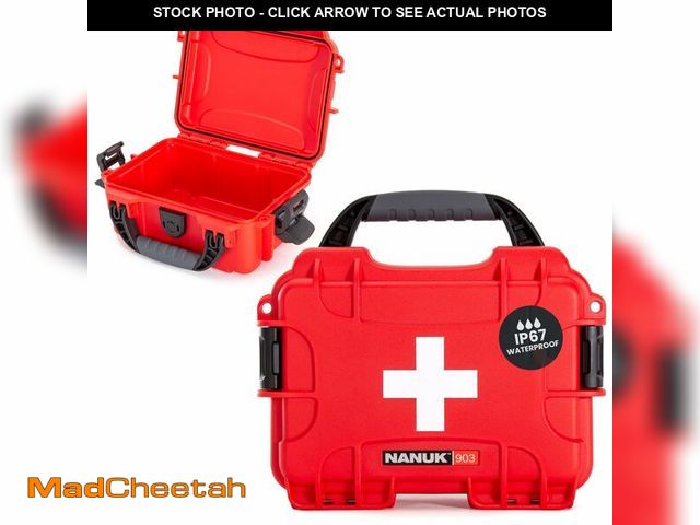 Lot 74-14300104 - NANUK 903 Waterproof First Aid Box Empty Ã¢â¬â Durable, Medical First Aid Organizer Case, IP67-Ra...