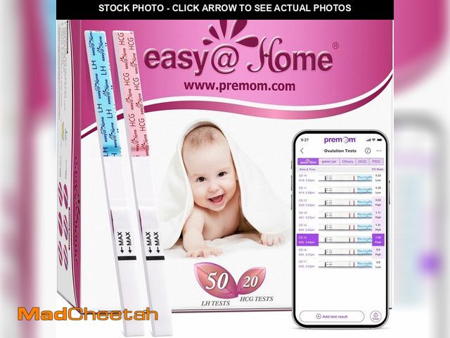 Lot 74-13776946 - Easy@Home 50 Ovulation Test Strips and 20 Pregnancy Test Strips Combo Kit, (50 LH + 20 HCG)-Package ...